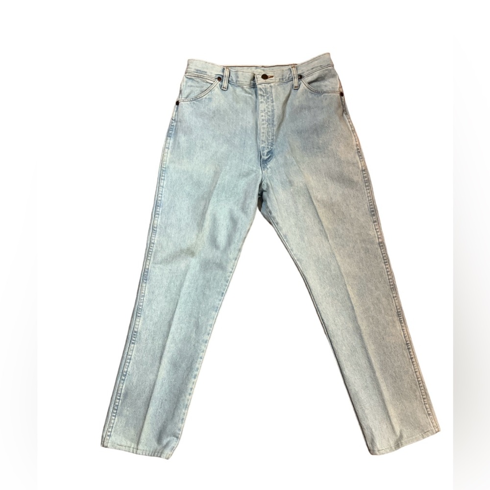 Vintage Wrangler Jeans Size 15 X 34 USA Blue Denim Western Light (True 32X30)